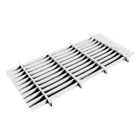 Грильято Жалюзи ячейка 300x50 мм, супер-хром, высота 30 / 50 мм, ширина 10 мм