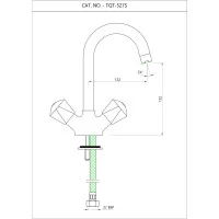 Смеситель для раковины в кухню Essco Tropical TQT-CHR-527S Хром
