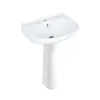 Раковина Essco Elements ECS-WHT-805 Белая с пьедесталом