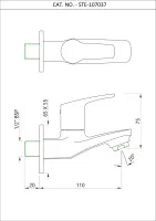 Смеситель для раковины Essco Stella STE-CHR-107037 Хром