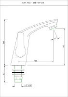 Смеситель для раковины с левосторонней ручкой управления Essco Stella STE-CHR-107123 Хром