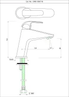Однорычажный смеситель для раковины Essco Orbit ORB-CHR-105011B Хром