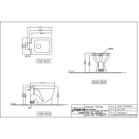 Унитаз напольный безободковый Essco Aspire AIS-WHT-101551SSPPSM Белый