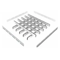 Грильято GL-15 ячейка 50x50, высота 37 мм, ширина 15 мм, белый оцинк