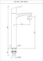 Кран для раковины Essco Stella с высокой изливом STE-CHR-107021 Хром
