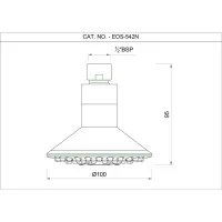 Лейка верхнего душа Essco EOS-CHR-542N Хром