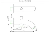 Излив для ванны Essco Cosmo SPE-CHR-103463 с дивертором Хром
