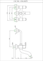 Смеситель для ванны и душа Essco Cosmo COS-CHR-103273 Хром