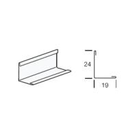 Угол периметральный PL PL24x19 3000х24х19 мм, белый матовый, эконом Угол периметральный PL PL24x19 3000х24х19 мм, белый матовый, эконом