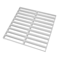 Грильято GL-15 Жалюзи ячейка 60x300, высота 37 мм, ширина 15 мм, белый оцинк