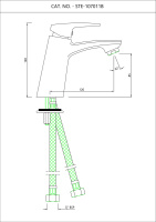 Однорычажный смеситель для раковины Essco Stella STE-107011B Хром