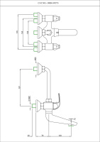 Смеситель для ванны и душа Essco Orbit ORB-CHR-105273 Хром
